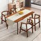 Costway Wooden Dining Chairs Set of 2/4 with Wrap-around Armrest & Padded Seat for Kitchen
